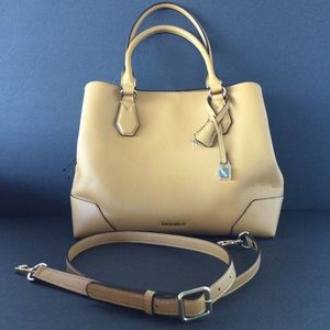Nine West Faux Leather crossbody satchel shoulder Handbag Vacation Gold Zipper